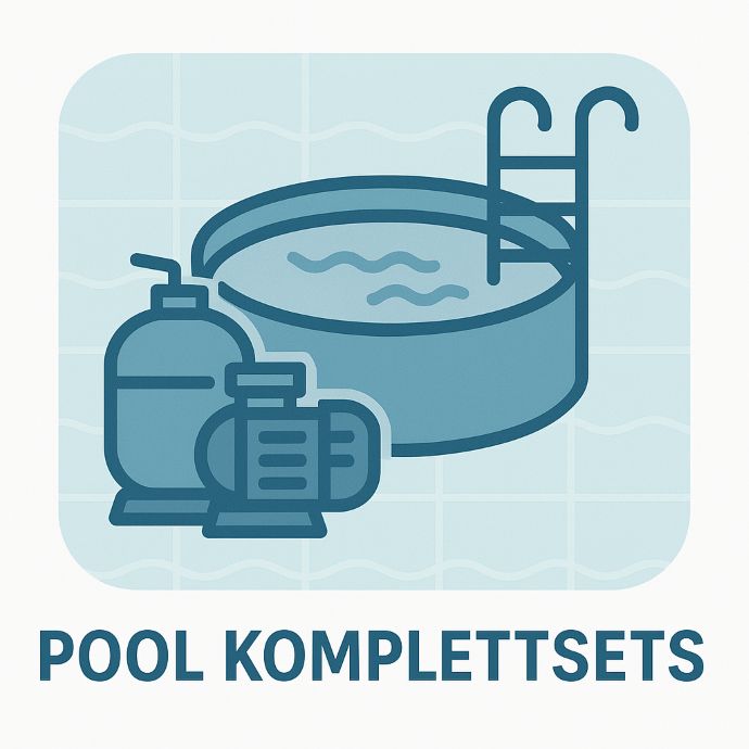 Pool Komplettset Stahlwand